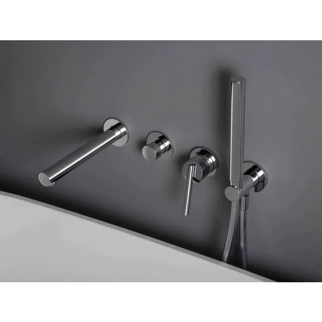 Set a Parete Vasca / Doccia Zucchetti Closer ZCL658-Zucchetti - Nero Opaco