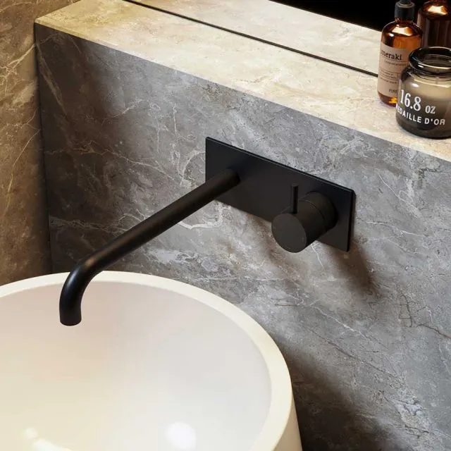 Miscelatore Lavabo a Parete + Parte ad Incasso Hotbath Cobber CB006-25+HBCB006-Hotbath Living: Brushed Brass