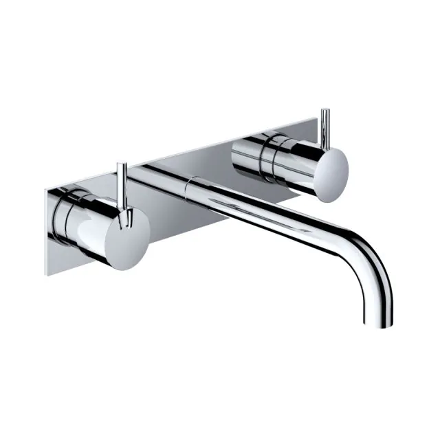 Miscelatore 3 Fori Lavabo + Parte ad Incasso Hotbath Cobber CB006T-18+HBCB005T-Hotbath Plated: Brushed Nickel