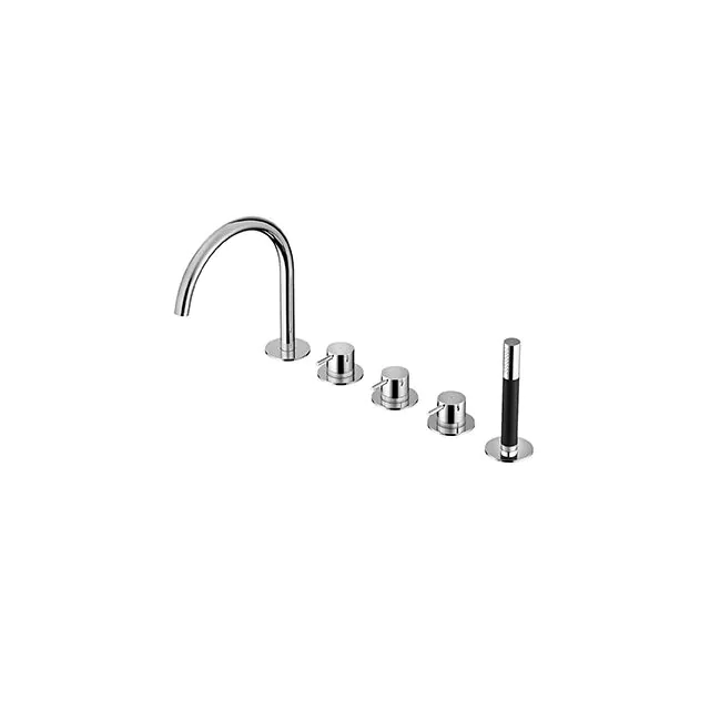 Gruppo Bordo Vasca Hotbath Cobber CB072-Hotbath Plated: Chrome