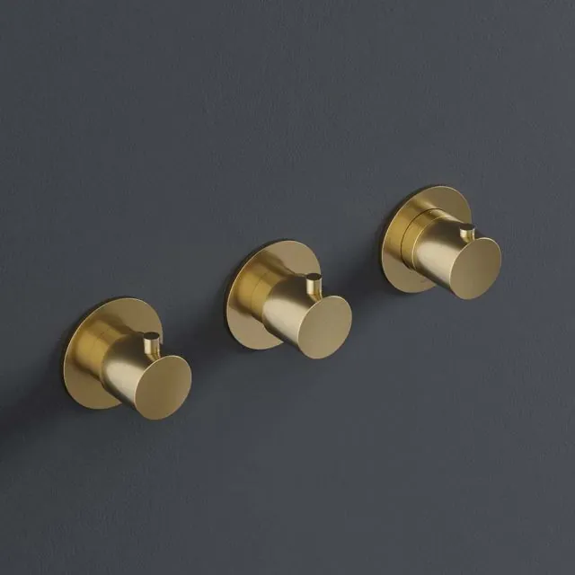 Miscelatore Doccia a Parete + Parte ad Incasso Hotbath Cobber CB7067+HBCB7067-Hotbath Living: Brushed Brass