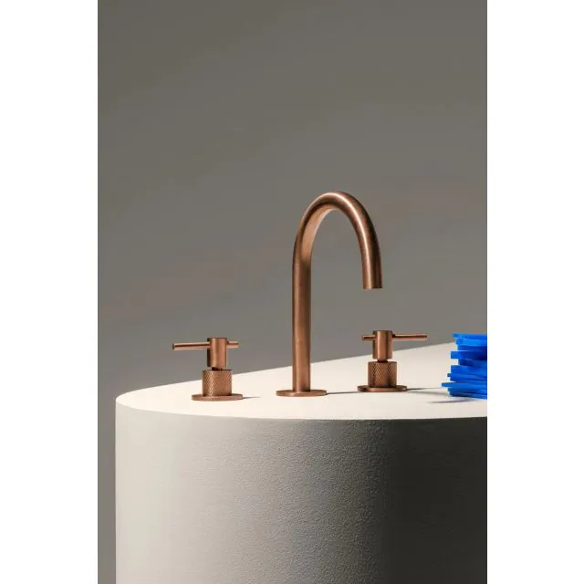 Miscelatore 3 Fori Lavabo Zucchetti Helm ZHL515.X-Zucchetti Brushed Stainless Steel