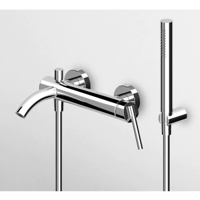 Set a Parete Vasca / Doccia Zucchetti Closer ZCL139-Zucchetti - Nero Opaco