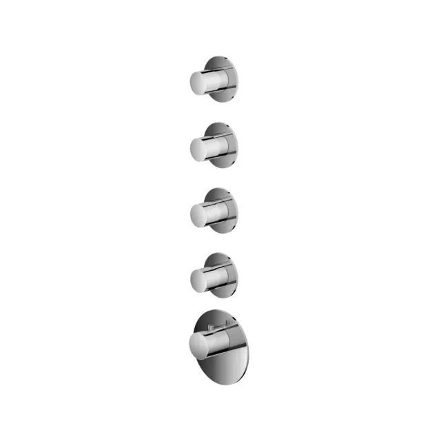Miscelatore Termostatico Doccia Alta Portata + Parte ad Incasso Hotbath Mate MHR4+MHF004-Hotbath Plated: Chrome