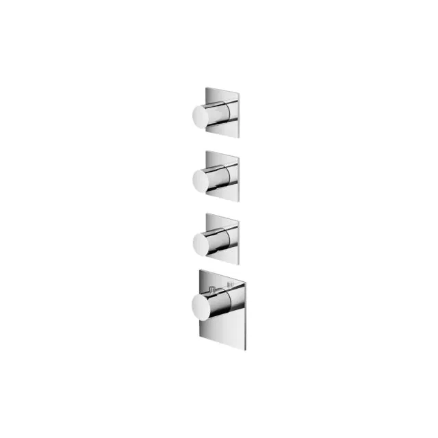 Miscelatore Termostatico Doccia Alta Portata + Parte ad Incasso Hotbath Mate MHRQ3+MHF003-Hotbath Plated: Chrome