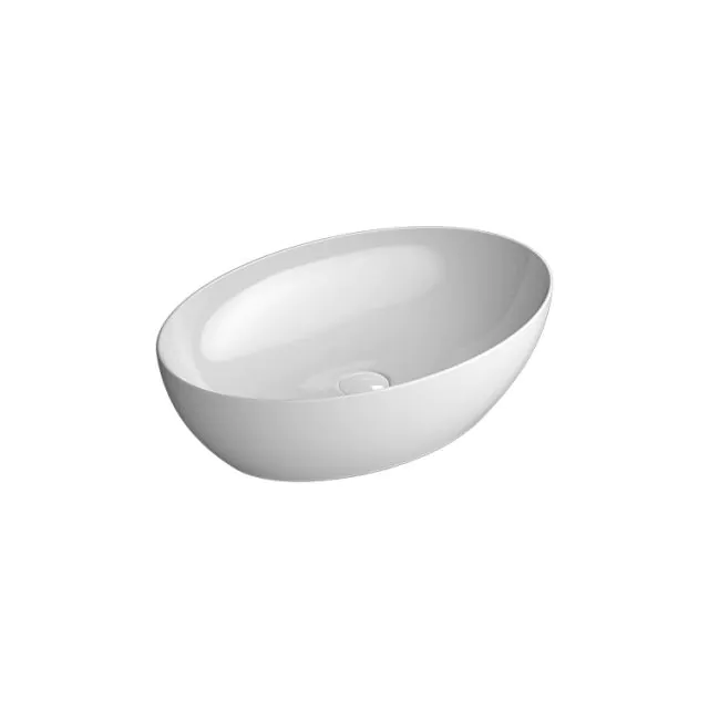 Lavabo da Appoggio Ceramica Pura GSI 884211-883411-886011-60 x 42 x H 16 cm-Ghiaccio - GSI