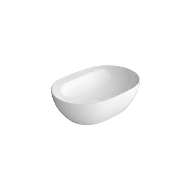 Lavabo da Appoggio Ceramica Pura GSI 884211-883411-886011-60 x 42 x H 16 cm-Bianco Opaco