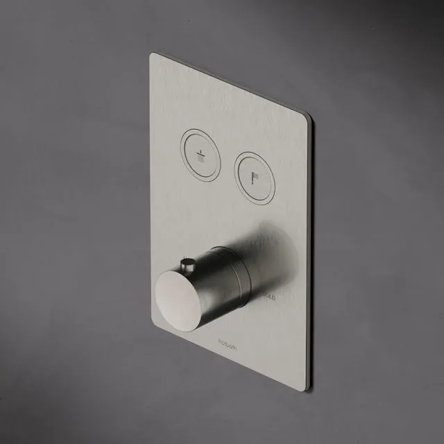 Miscelatore Termostatico 2 Vie + Parte ad Incasso Hotbath Cobber PB009Q+HBPB009-Hotbath Living: Brushed Brass