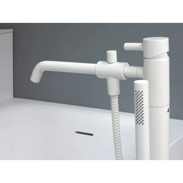 Set Freestanding Vasca Zucchetti Pan ZP6622-Zucchetti Bianco Opaco Goffrato