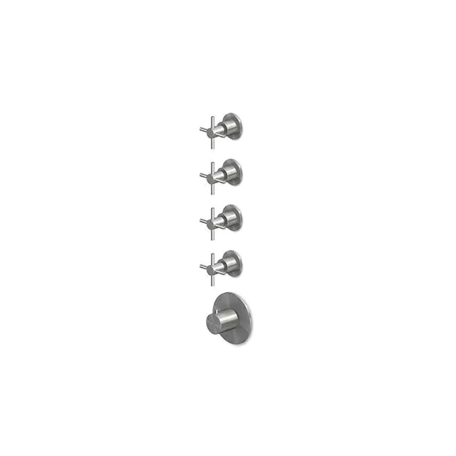 Miscelatore Termostatico Doccia Zucchetti Helm ZHM662.X-Zucchetti Brushed Stainless Steel